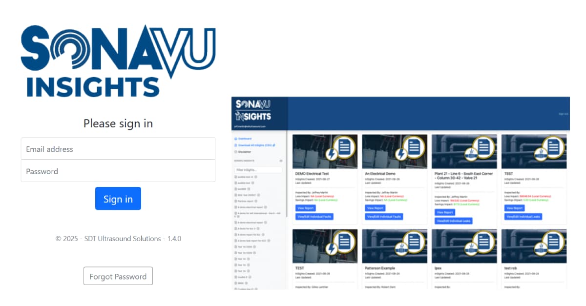 SonaVu InSights: Complete Compressed Air Leak Management System